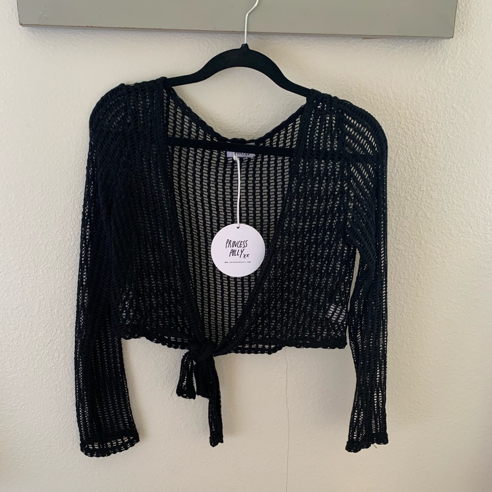 Black mesh princess Polly tie top